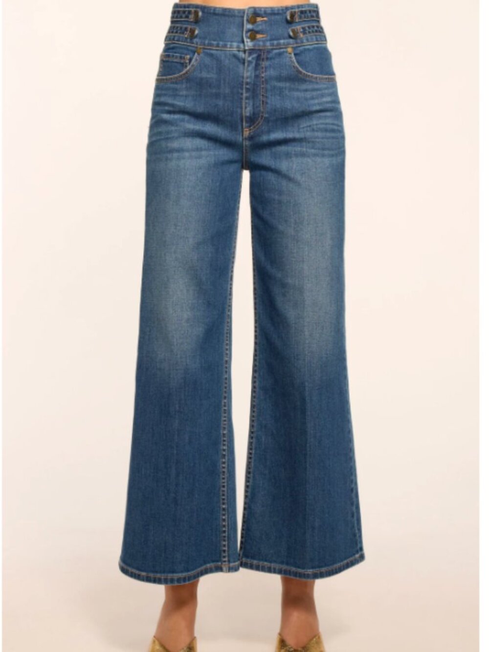 Liv wide-leg crop jeans